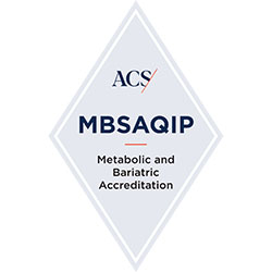 American College of Surgeons' (ACS) Metabolic and Bariatric Surgery Accreditation and Quality Improvement Program (MBSAQIP) logo